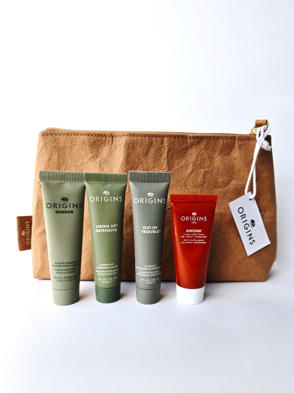 NEW 4PC. Origins Multi-Maskers Skincare Travel Set W/ Crinkle Pouch Makeup - Picture 5 of 6
